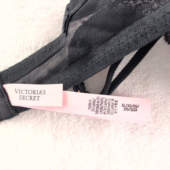 Victoria's Secret One Piece Teddy Black Lace Lingerie Wired Padded Women's XL - Picture 6 of 9